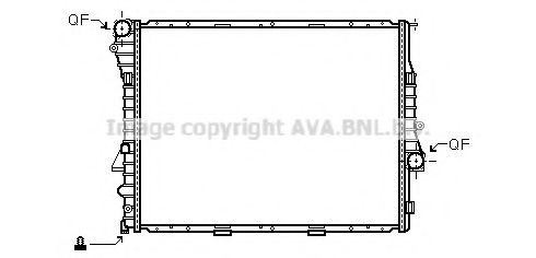 Радиатор охлаждения двигателя AVA BW2274