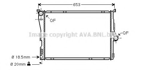 Радиатор охлаждения двигателя AVA BW2304