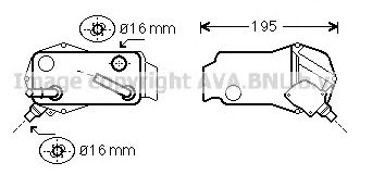 Масляный радиатор коробки передач AVA BW3351