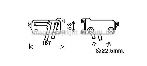 Масляный радиатор коробки передач AVA BW3401