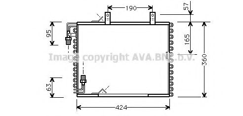 Радиатор кондиционера AVA BW5147