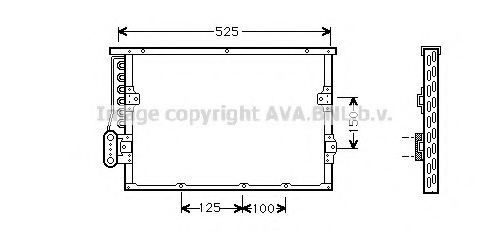 Радиатор кондиционера AVA BW5191