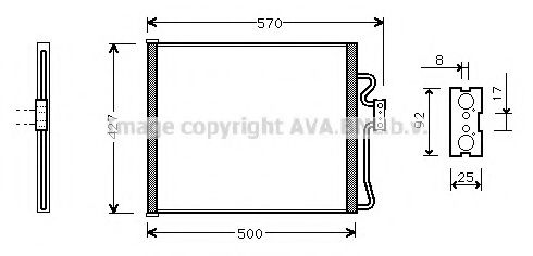 Радиатор кондиционера AVA BW5192