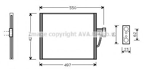 Радиатор кондиционера AVA BW5213