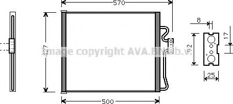 Радиатор кондиционера AVA BW5214