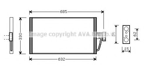 Радиатор кондиционера AVA BW5254
