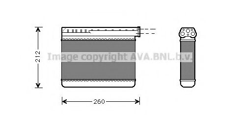 Радиатор печки AVA BW6166
