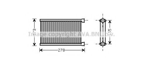Радиатор печки AVA BW6344