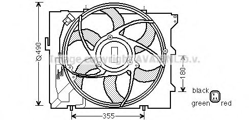 Вентилятор охлаждения двигателя AVA BW7523