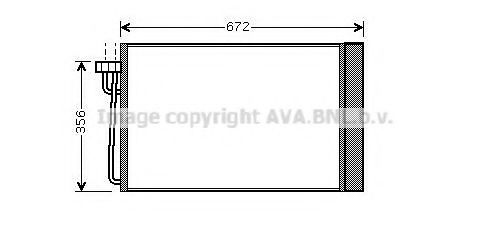 Радиатор кондиционера AVA BWA5267D