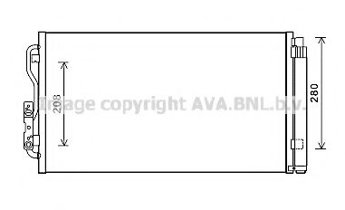 Радиатор кондиционера AVA BWA5434D