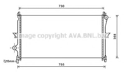 Радиатор охлаждения двигателя AVA CN2278
