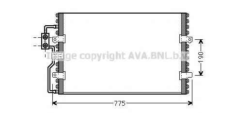 Радиатор кондиционера AVA CN5093