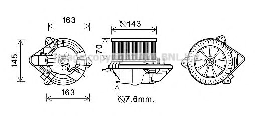 Вентилятор салона AVA CN8510
