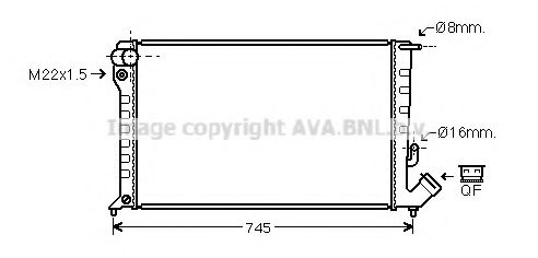 Радиатор охлаждения двигателя AVA CNA2151