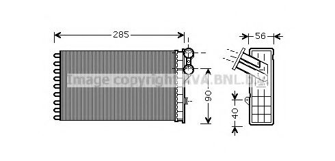 Радиатор печки AVA CNA6239