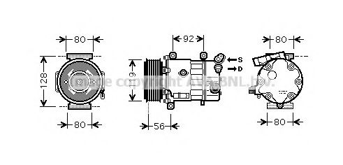 Компрессор кондиционера AVA CNK255