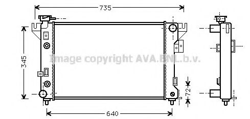 Радиатор охлаждения двигателя AVA CR2032