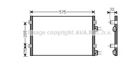 Радиатор кондиционера AVA CR5071