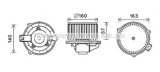 Вентилятор салона ava CT8051