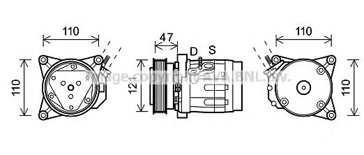 Компрессор кондиционера AVA CTK036