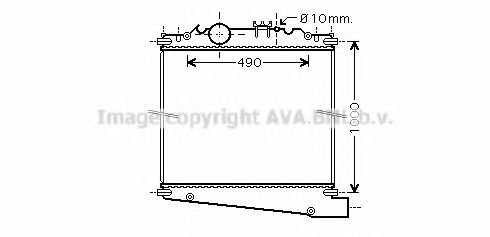 Радиатор охлаждения двигателя AVA DF2031