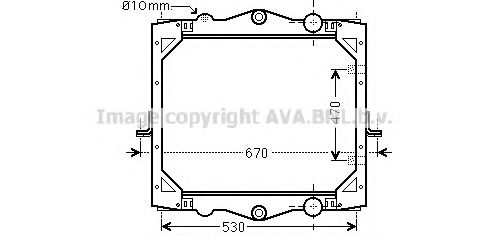 Радиатор охлаждения двигателя AVA DF2040