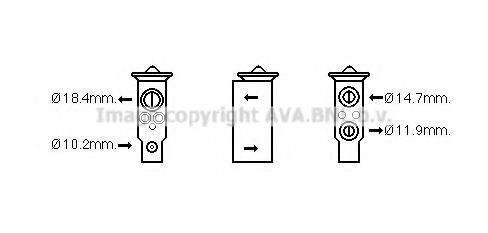 Расширительный клапан кондиционера AVA DN1389
