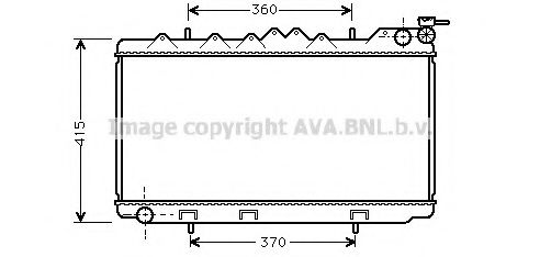 Радиатор охлаждения двигателя AVA DN2094
