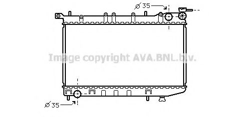 Радиатор охлаждения двигателя AVA DN2174