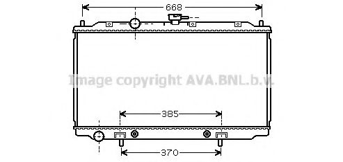 Радиатор охлаждения двигателя AVA DN2219