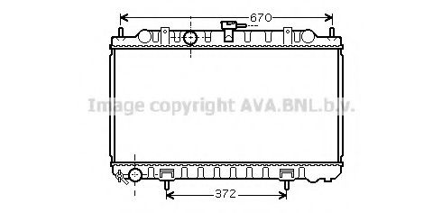 Радиатор охлаждения двигателя AVA DN2245