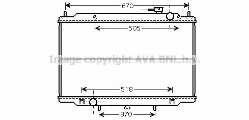 Радиатор охлаждения двигателя AVA DN2266