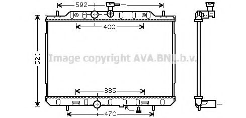 Радиатор охлаждения двигателя AVA DN2292