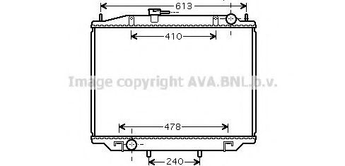 Радиатор охлаждения двигателя AVA DN2300