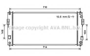 Радиатор охлаждения двигателя AVA DN2391