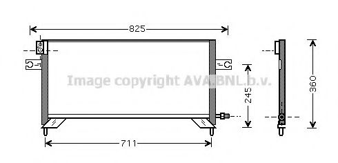 Радиатор кондиционера AVA DN5204