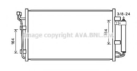 Радиатор кондиционера AVA DN5387D