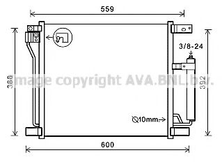 Радиатор кондиционера AVA DN5401D