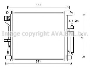 Радиатор кондиционера AVA DN5403D
