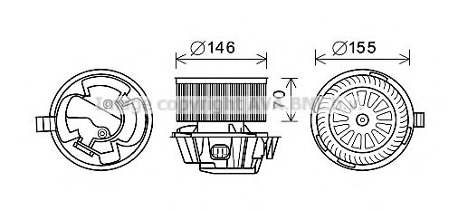 Вентилятор салона AVA DN8384