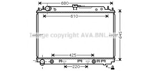Радиатор охлаждения двигателя AVA DNA2297