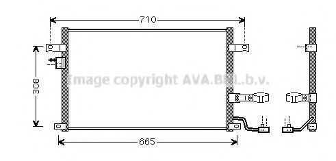 Радиатор кондиционера AVA DW5056D