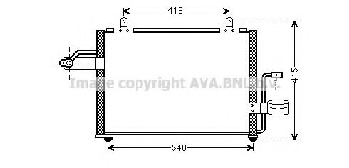 Радиатор кондиционера AVA DW5084