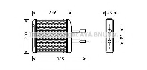 Радиатор печки AVA DW6059