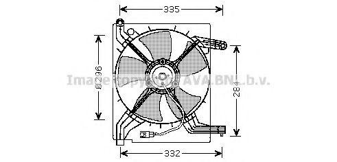 Вентилятор охлаждения двигателя ava DW7506