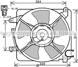 Вентилятор охлаждения двигателя AVA DW7519