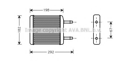 Радиатор печки AVA DWA6024