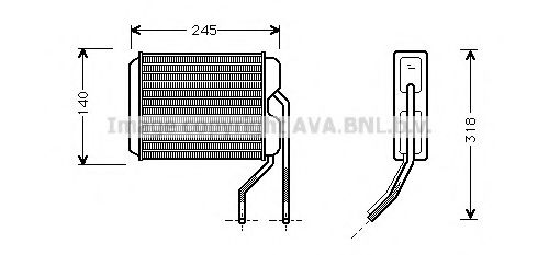Радиатор печки AVA DWA6026