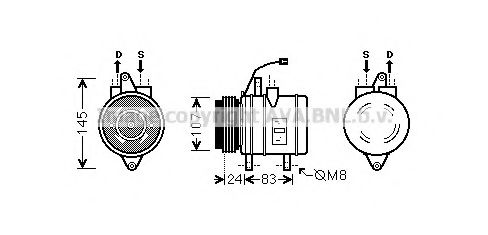 Компрессор кондиционера AVA DWK096